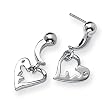 Diamond and Sterling Silver Earrings