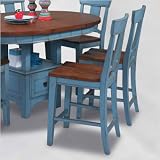 ColorTime Cafe Promonade Dining Chair in Cerulean Blue (Set of Two)