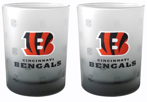 Cincinnati Bengals Frosted Rocks Glass (13.5-Ounce, Set of 2)