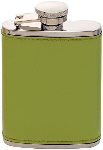 Lime 3oz Ladies Leather Hip Flask by Gaventa