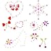 3 Packs 9 Designs 3D Rhinestones Crystal Temporary Tattoo Body Jewels (1021)