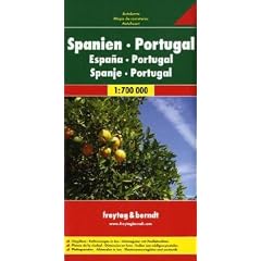Freytag Berndt Autokarten, Spanien-Portugal - Ma�stab 1:700 000: Citypl�ne, Entfernungen in km, Ortsregister mit Postleitzahlen (Europa)