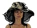 Lady Lou Two Tone Organza Derby Hat with Ruffles