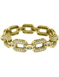 14k Yellow Gold 7.10 Carat Round Diamond Tennis Bracelet