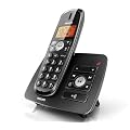 Philips XL3751B DECT Single ECO schnurloses Telefon mit Komfort- Grosstasten, Anrufbeantworter 30Min (Displaybeleuchtung, Voll-Duplex Freisprechen am Mobilteil)