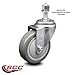 Gray Polyurethane Swivel Threaded Stem Caster w/4