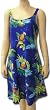 Missy Dress-Parrots on Blue