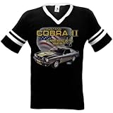 Mustang Cobra II America's Best Mens Ringer T-shirt, Officially Licensed Ford Motor Company Mens V-Neck Shirt