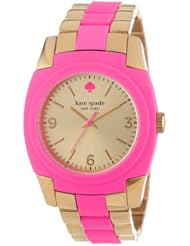kate spade new york Womens 1YRU0163 Gold Bazooka Pink Skyline Watch