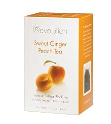 Revolution Tea Sweet Ginger Peach Tea, 16-Count Teabags (Pack of 6)