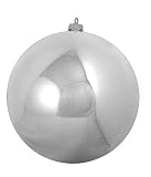 Huge Shiny Silver Commercial Shatterproof Christmas Ball Ornament
