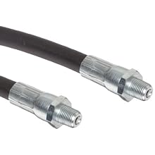 Alemite B337595-A1 Grease Gun Hose, 12" Length, 6,000 psi Working Pressure, Thermoplastic, 1/8" NPTF
