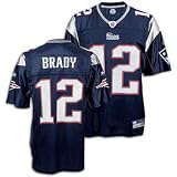 Tom Brady Jersey: Reebok Navy Replica #12 New England Patriots Jersey - X-Large