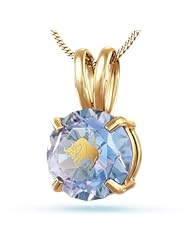 Zodiac Jewelry - 14kt Gold Taurus Charm - Star Sign Necklace Inscribed in 24kt Gold on Opal Cubic Zirconia Pendant - Astrology Gift Ideas for Women