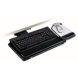 3M Lever-Adjust Keyboard Tray with Adjustable Platform, 17-3/4 Inch Track (AKT101LE) ~ 3M