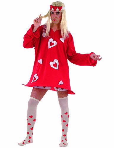 Limit Sport MA357 Gr&ouml;&szlig;e  M - Sexy Herzen Rot Mann 4 -teilig (Kleid-Haarband -Socken-kurze Hose)