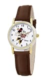 Disney Women's D073S007 Minnie Mouse Brown Leather Strap Watch