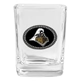 Set of 2 Purdue Boilermakers Logo Square Shot Glass - NCAA College Athletics Fan Shop Accessories