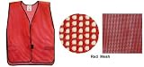 Red PVC Coated Plain Mesh Vests
