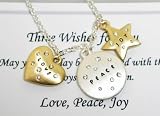 Peace Love Joy Holiday Gift Necklace