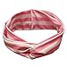 FEITONG(TM) 2015 New Child Girls Elastic Stripe Cross Cute Beautiful Headband Baby Hair Accessories (Pink)