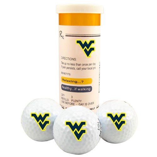 West Virginia Mountaineers Rx Three Pack Golf Balls