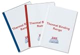 Ibico Thermal Binding Covers 1.5mm Front PVC Clear Back Leathergrain A4 Blue Ref IB371806 [Pack 100]