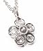 Diamond Flower Pendant Necklace, 14k White Gold, 18 Chain (T.w 0.25)
