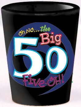Oh No The Big 5-0 Shot Glass
