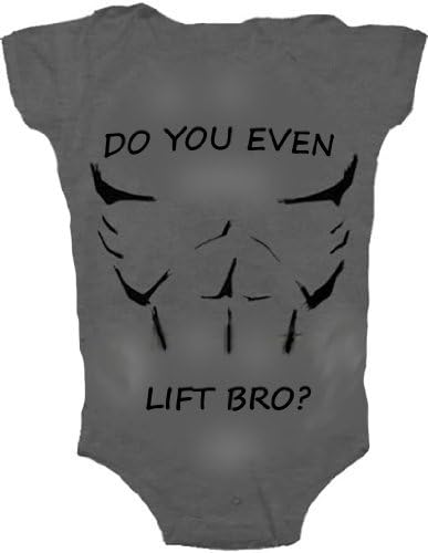 Do You Even Lift Bro With Muscles Funny Baby Romper Clothing In Gray
