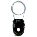 M-Wave Aufroll-Zahlen-Kabel-Schloss, 90cm x 2,4 mm