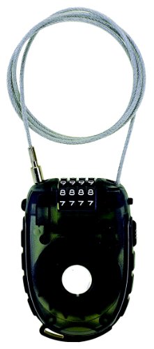 M-Wave Aufroll-Zahlen-Kabel-Schloss, 90cm x 2,4 mm