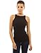 PattyBoutik Women's Crew Neck Sleeveless Ribbed Knit Top