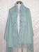 Baby Alpaca / Cashmere Blend Shawl with Real Rabbit Fur Trim Baby Blue (A-5)