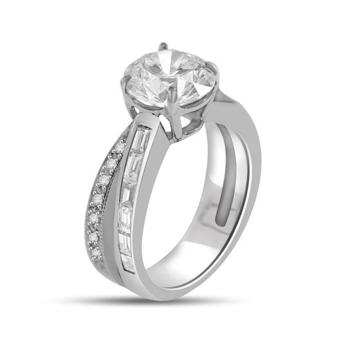 3.72 Ct Fancy Diamond Cocktail/engagement Ring in Platinum