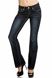 41UmSok%2BqAL. SL160  2b Sequin Flap Pocket Bootcut Jean   DARK WASH (30)