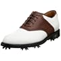Callaway Men's Pin Stripe Saddle Golf Shoe,White/Sultan,12 M US