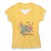 Magic Tribe Poloshirt kurzarm Frauen, gelb
