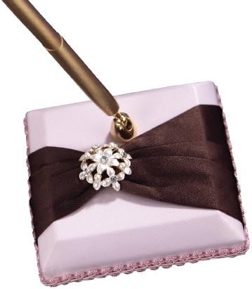 Hortense B. Hewitt Wedding Accessories, Pen Set, Perfectly Chic, 3.75-Inch Square Base