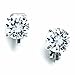 MARIELL -Clip-On Earrings with 8mm CZ Solitaire