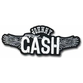 Johnny Cash WINGS Iron On Patch by Men's Harley Boots