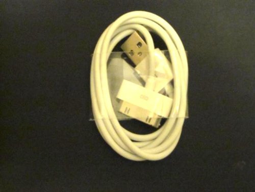 USB Wall Adapter Charger with USB to Dock Connector cable compatible with iPhone 3G, 3GS, 4