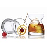 Luigi Bormioli Elica 1-3/4-ounce Double Old Fashion, Set of 4
