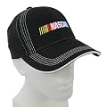 NASCAR White Stripe Black Baseball Hat