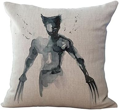 Super Heroes X Men Thicker Cotton &amp; Linen Pillowcase Decorative Throw Pillow Cover (wolverine)