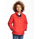 オールドネイビー OLD NAVY/ ライトウエイトフロスト-フリージャケット レッド ボタン アウターダウンジャケット L【並行輸入】