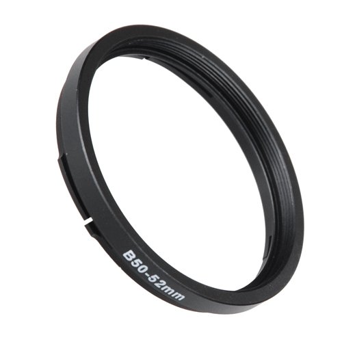 Fotodiox Step Up Filter Adapter Ring for Hasselblad Bayonet 50 B50 - 52mm, Anodized Black Metal Filter Adapter Ring