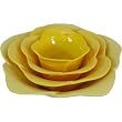 Yellow Condiment Set Zak Designs Rose Nested Serving and Individual Bowls