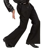 Schwarze Disco-Schlaghose f&uuml;r Herren - WIDMANN