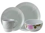 Spode Shoreline 16 Piece Set - Sea Mist includes 4 Dinner Plates 11 inch, 4 Salad Plates 8- 1/2 inch, 4 Individual Bowls 5- 1/2 inch and 4 Mugs 14 ounce